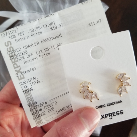 CZ earrings - Picture 2 of 4